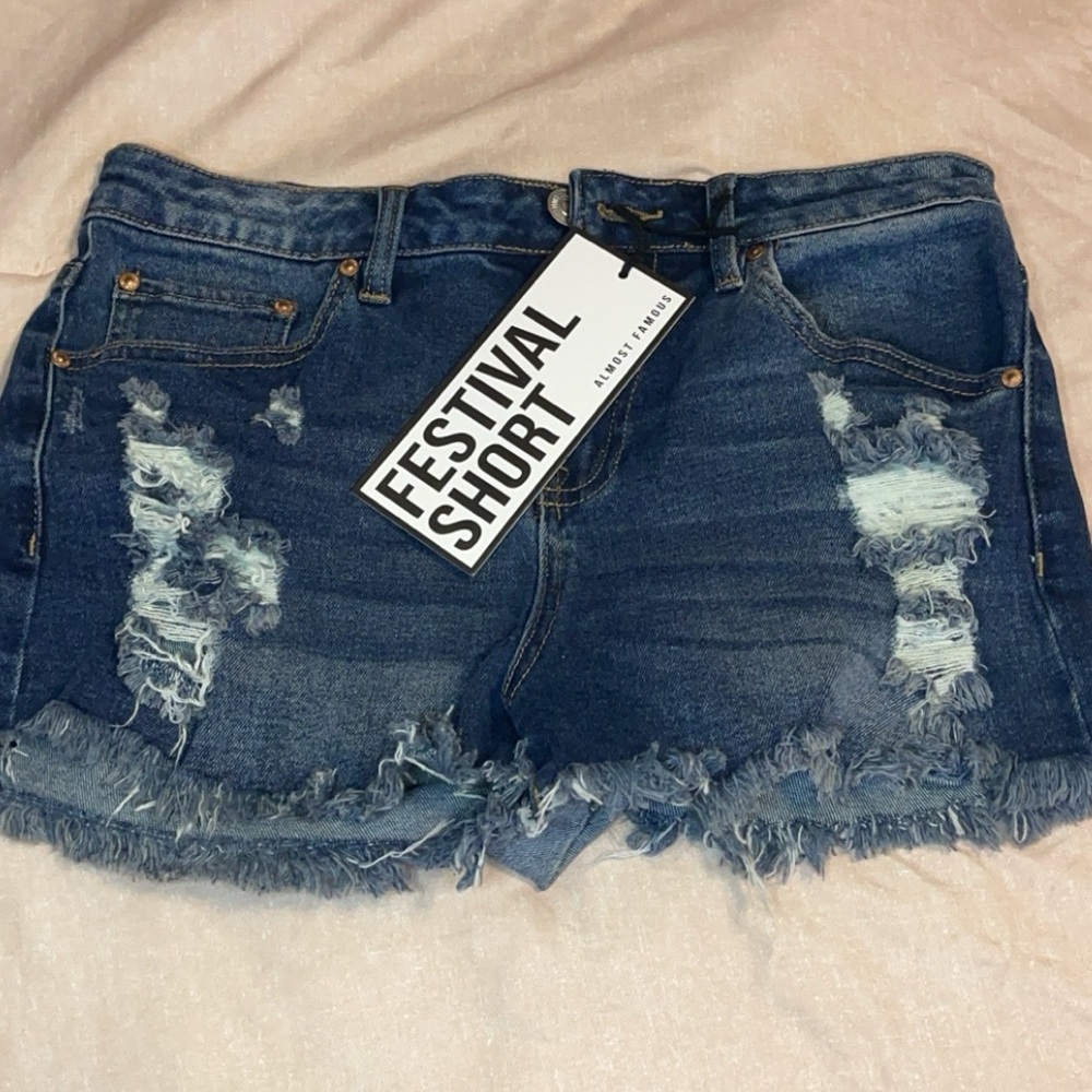 Denim Distressed Shorts